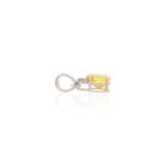 14K Solid Gold Yellow Sapphire Pendant - Image 4