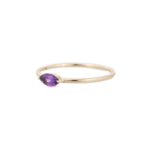 14K Solid Gold Amethyst Stacking Ring - Image 5