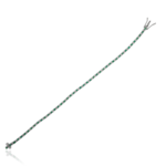 18k Solid Gold Emerald Diamond Sleek Bracelet - Image 4