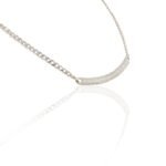 14k Solid White Gold Natural Diamond Chain Necklace - Image 4