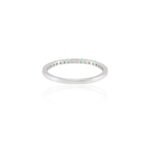18K Solid Gold Emerald Diamond Eternity Band - Image 4
