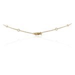 18k Solid Gold Diamond Studded Tiny Cross Necklace - Image 4