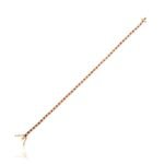 18k Solid Gold Ruby Diamond Tennis Bracelet - Image 4