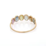 18K Solid Gold Multi Sapphire Half Eternity Band - Image 4