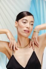 14K Solid Gold Round Cut Emerald Tennis Necklace - Image 6