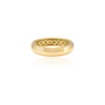 18K Solid Gold Emerald Dome Style Band - Image 6