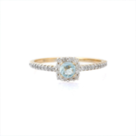 14K純金海藍寶石戒指