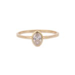 18K Solid Gold Cubic Zirconia Ring