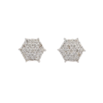 14K White Gold Diamond Studs Earrings