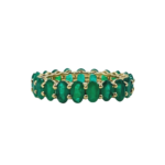 14K Solid Gold Emerald Eternity Band
