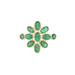 18K Solid Gold Emerald Ring