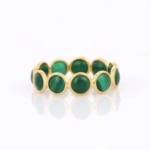 14K Solid Gold Malachite Eternity Band