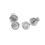 18k Solid Gold Bezel Birthstone Stud Earring - Image 17