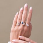 14K Gold  Diamond Pear Heart Lab Grown Ring - Image 2