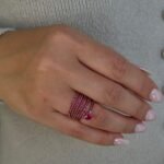 18K Solid Gold Multi Wrap Heart Ruby Ring - Image 2