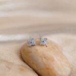 The Karat Store Light Opal Flower Natural Diamond Stud Earring - Image 5
