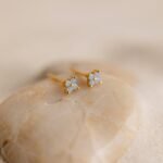The Karat Store Light Opal Flower Natural Diamond Stud Earring - Image 7