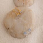 The Karat Store Light Opal Flower Natural Diamond Stud Earring - Image 4