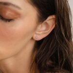 The Karat Store Light Opal Flower Natural Diamond Stud Earring - Image 3