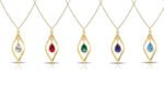 18k Solid Gold Minimalist Teardrop Necklace - Image 2