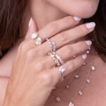 14K Gold  Diamond Graduated Pear Wrap Lab Grown Ring - Image 2