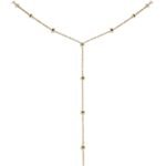 18k 純金鑲邊祖母綠套索項鍊