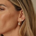 14K Gold Illusion Lab-Grown Diamond Flower Earring - Image 2