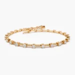 18k 爪鑲鑽石網球手鍊 1.75 克拉