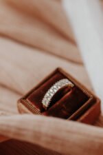 Small Round Natural Diamond Full Eternity Band Ring, 18K Solid Gold Minimalist Ring - Image 4