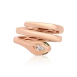 18K Solid Gold Snake Coil Pinky Ring - Image 4