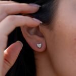 Heart Shape Moissanite Diamond Earring | Heart Moissanite Diamond Stud Earring | 1 Carat Earring - Image 2