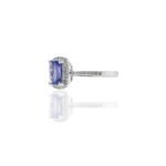 18K Solid Gold Tanzanite and Diamond Ring - Image 4