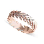 月桂密鑲天然鑽石戒指