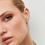 14K Baguette and Round Natural Diamond Micro Pave Earrings - Image 3