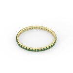 18K Solid Gold 0.35 ctw Natural Emerald full Eternity Band | Emerald Eternity Band | Thin Band - Image 5
