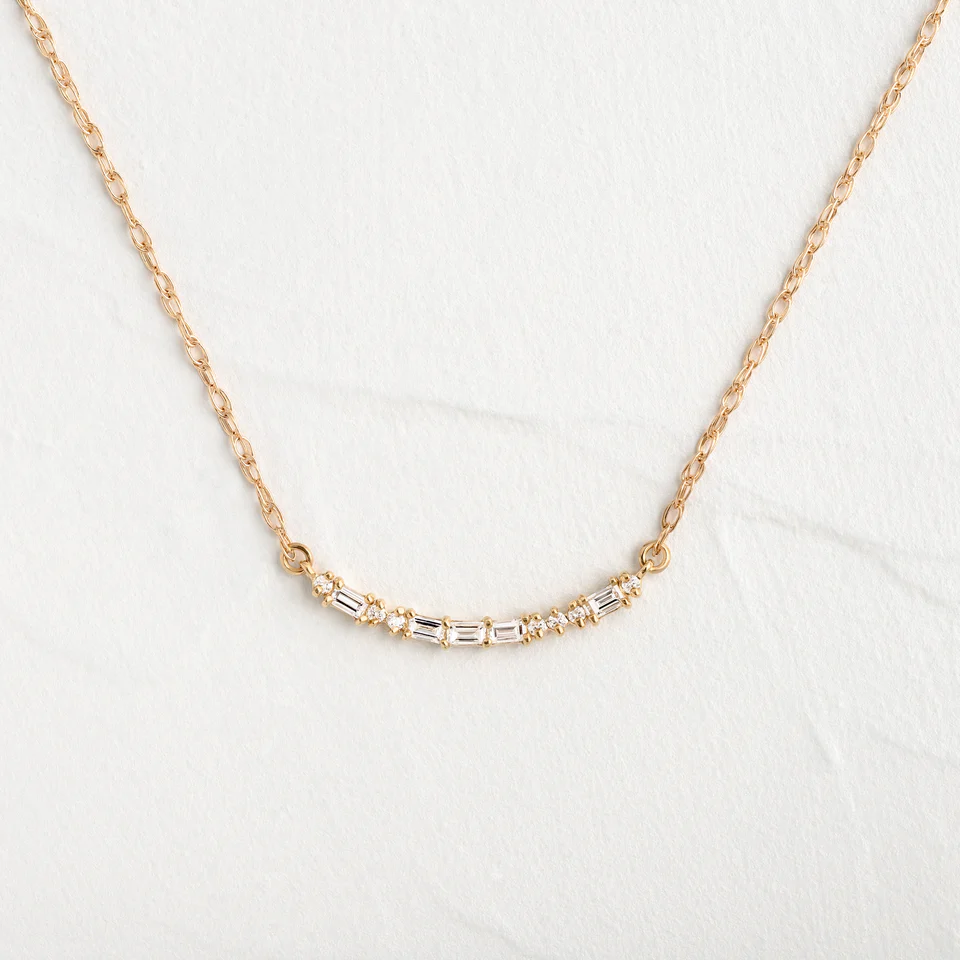 400548_1c78f1511909492abb65d66e9192f358mv2.webp 18k Solid Gold Morse Code Lab-Grown Diamond Necklace - Image 1