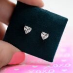 Heart Shape Moissanite Diamond Earring | Heart Moissanite Diamond Stud Earring | 1 Carat Earring - Image 4