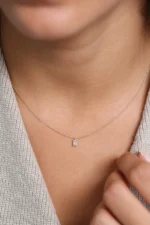 14k Emerald Cut Natural Diamond Solitaire - Image 2