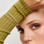 18k Stacking Micro Pave Diamond Bangle 0.90 ctw - Image 3