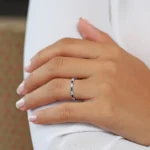 14K Solid Gold Baguette Sapphire and Diamond Ring - Image 6