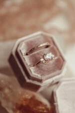 14k Solid Gold Moissanite Diamond Round Ring - Image 3