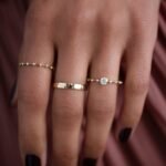 Diamond Distance Ring, Diamond Moissanite Engagement Ring 18karat Gold Ring - Image 6