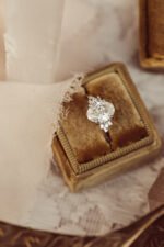 14k Solid Gold 1.5 CT Oval Cut Moissanite Cluster Ring - Image 4