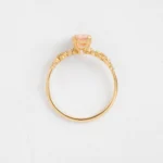 14k Solid Gold 1ct. Pink Moissanite Diamond Ring - Image 4