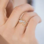 Diamond Indie Ring , Moissanite Diamond Ring - Image 2