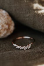 Marquise Shape Pave Diamond Curved Band, Diamond Ring for women, Diamond Ring - Image 6