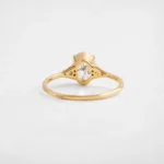 14k Solid Gold Oval Cut Moissanite Diamond Ring - Image 8