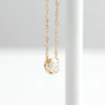 14K Solid Gold Lab-Grown Diamond Threaded Necklace - Image 7