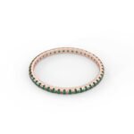 18K Solid Gold 0.35 ctw Natural Emerald full Eternity Band | Emerald Eternity Band | Thin Band - Image 6