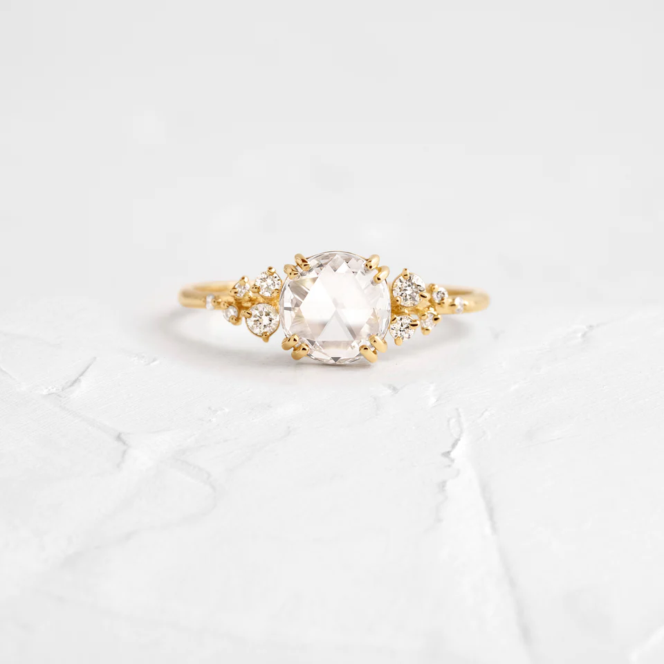 400548_425ea7a4c7494347b3726d1573cd2b9dmv2.webp 1.07ct. Round Rose Cut Diamond Engagement Ring - Image 1